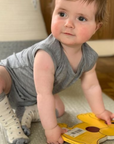 Baby Merino Long Socks | Grey Marle Crosses