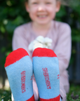 Thick Merino Gumboot Socks | Light Blue Clouds