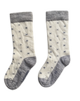 Long Baby Socks | Grey Marle Crosses