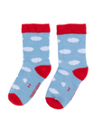Thick Merino Gumboot Socks | Light Blue Clouds