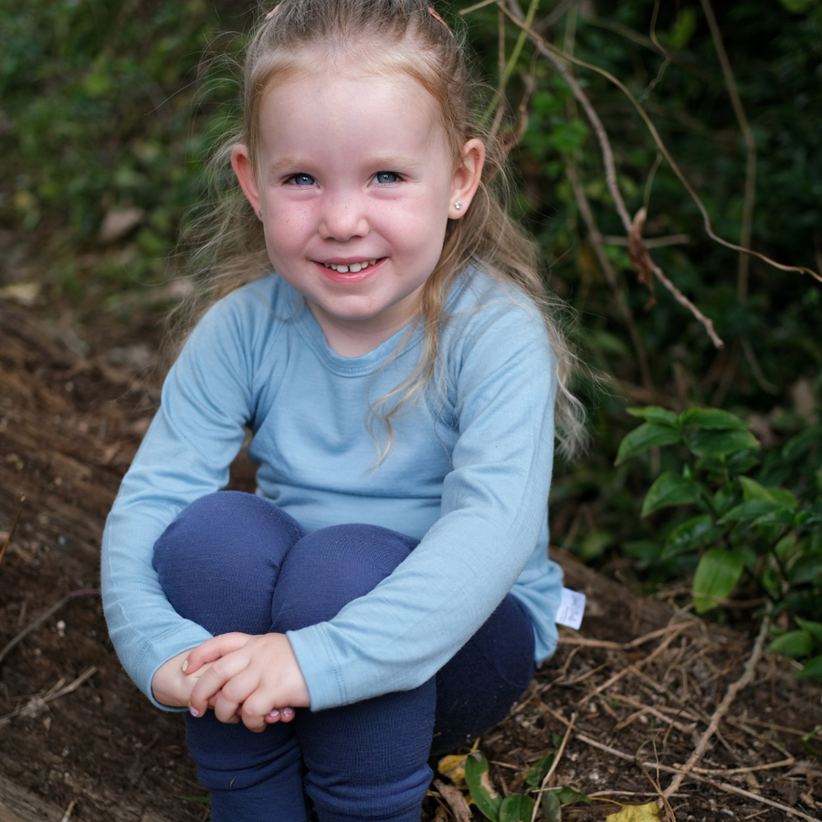 Baby Merino Long Sleeve Top | Sky Blue