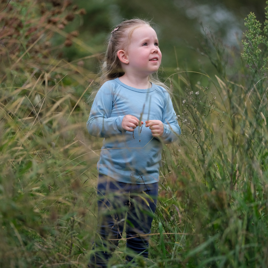 Baby Merino Long Sleeve Top | Sky Blue