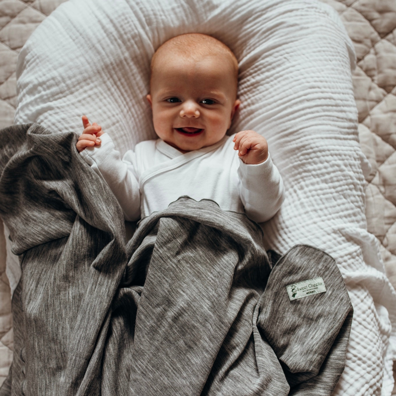 Baby Merino Wrap | Grey Marle