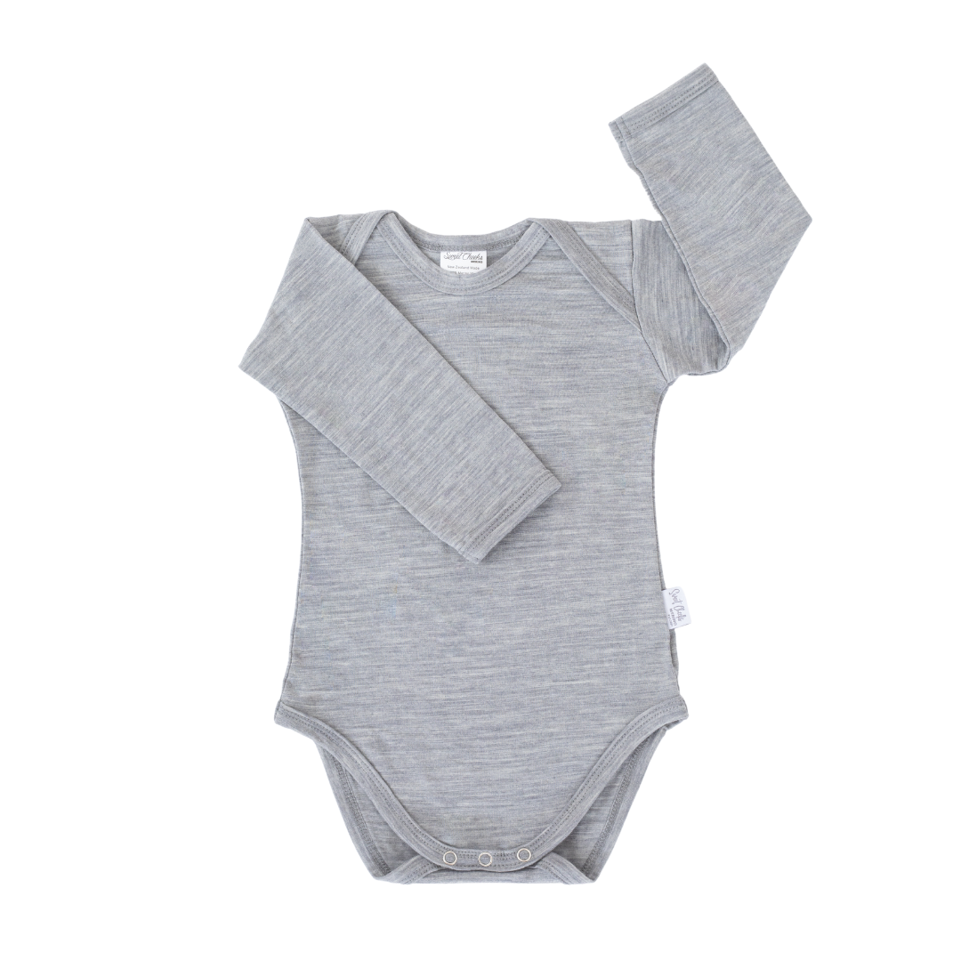 Long Sleeve Bodysuit | Grey Marle