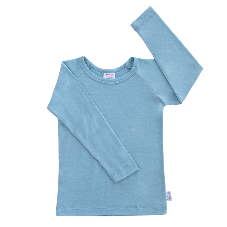 Kids' Merino Wool Base Layer Top - 900 Blue