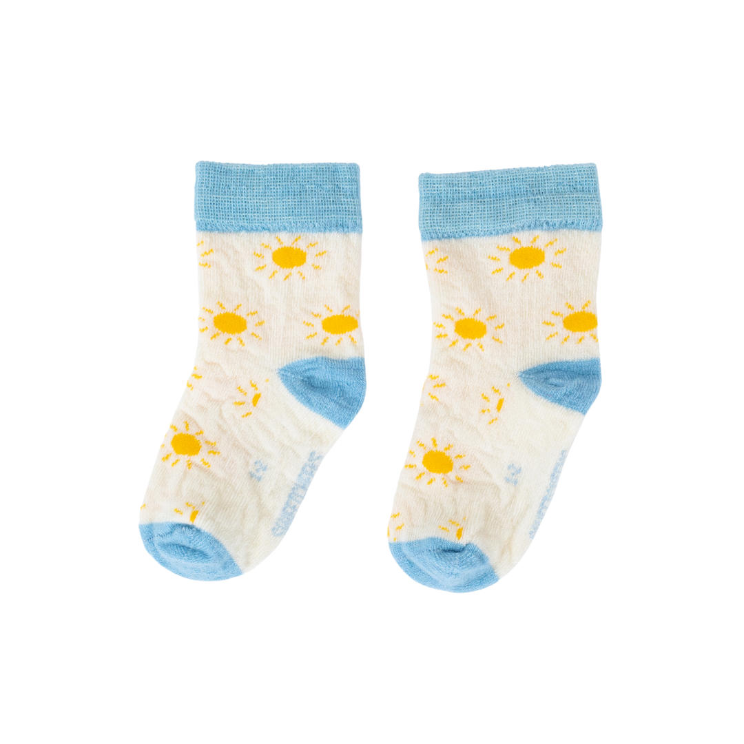 Crew Merino Socks | Yellow Suns (0-6 Months Only)