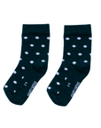 Baby Merino Crew Socks | Forest Green Dots