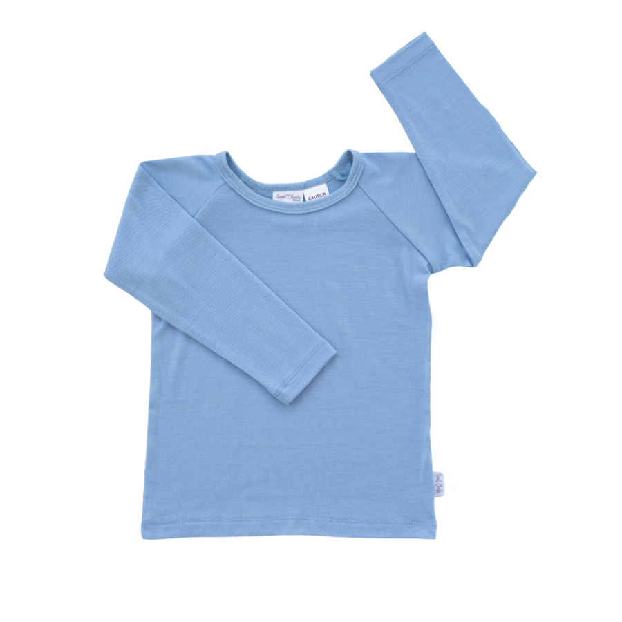 Merino Long Sleeve Top | Pale Blue