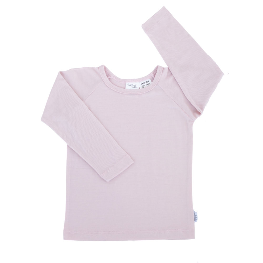 Merino Long Sleeve Top | Pale Pink