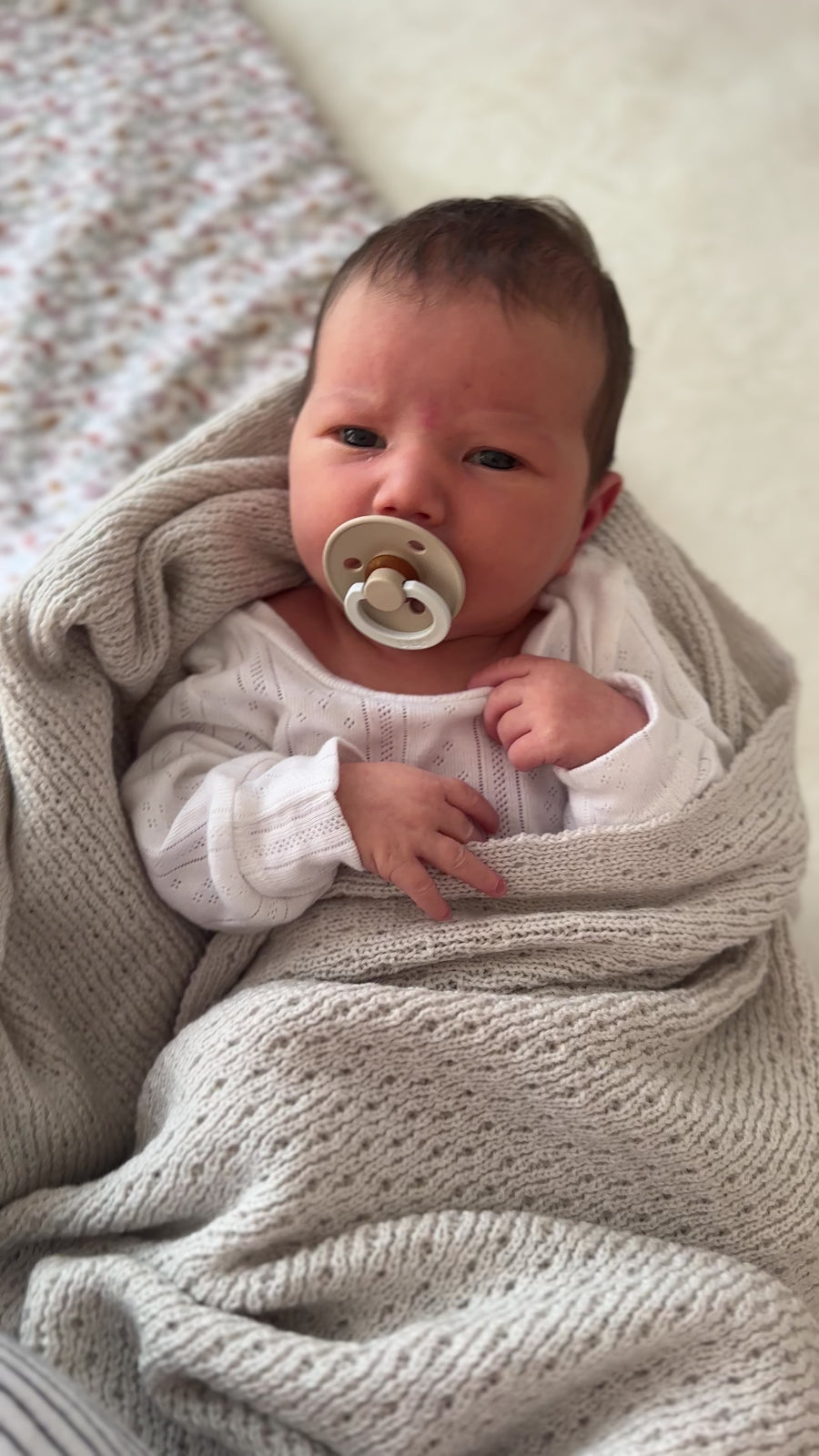 Merino Knit Blanket | Oatmeal